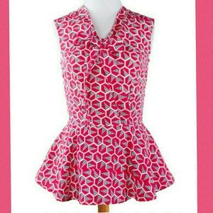 Red "Maybe Me" Peplum Top