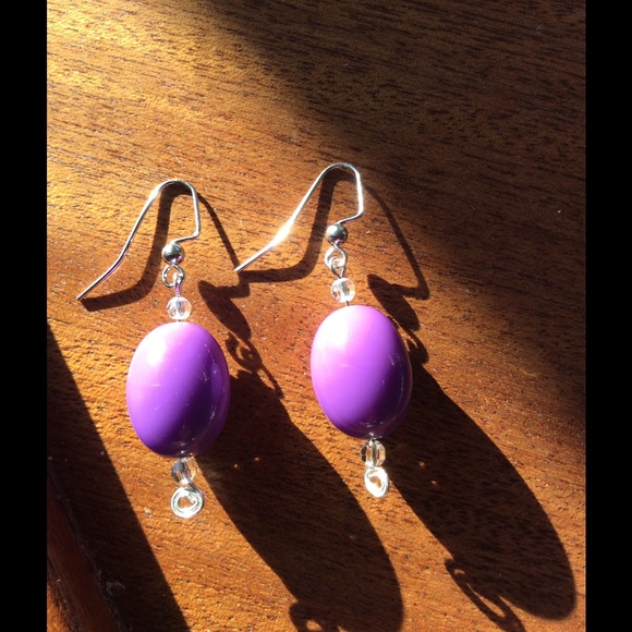 Purple Dangle Earrings