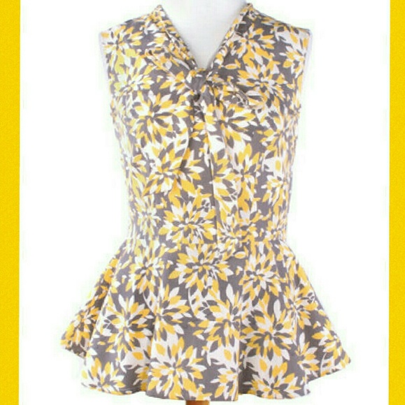 Yellow "Maybe Me" Peplum Top