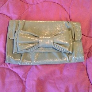 Blue Bow Clutch
