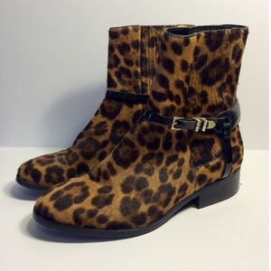 B Brian Atwood Leopard Chelsea Boots