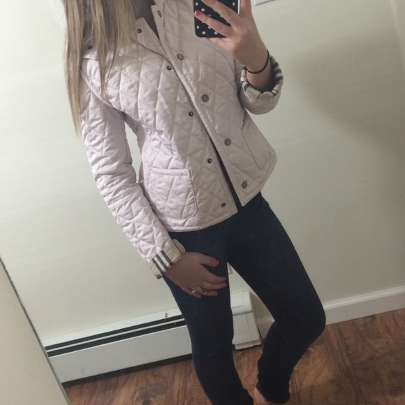 Burberry Jackets & Blazers - Burberry London light pink quilted coat