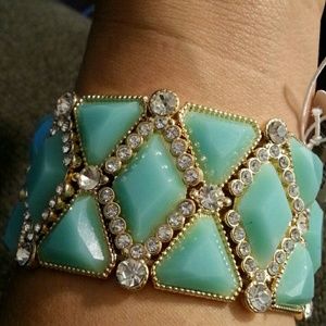 🎀SOLD🎀 light turquoise  statement bracelet