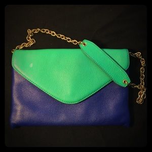 J.crew Invitation Clutch in Colorblock Leather