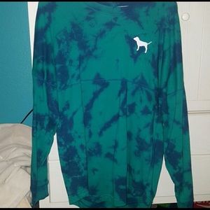 Tie Dye Pink Sweater Crew Neck