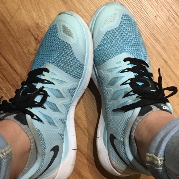 Baby Blue Nike FREE RUN sneakers