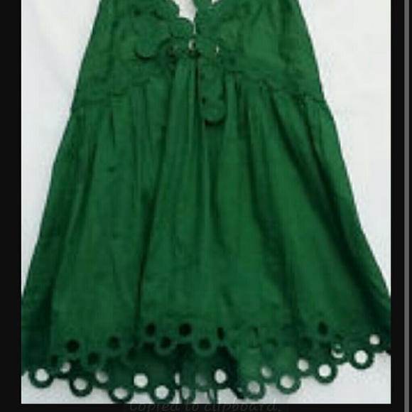 Small Moda international green halter top - Picture 3 of 3