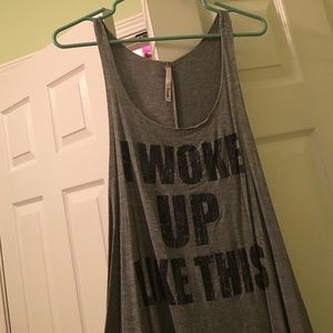 "I woke up like this" tank top