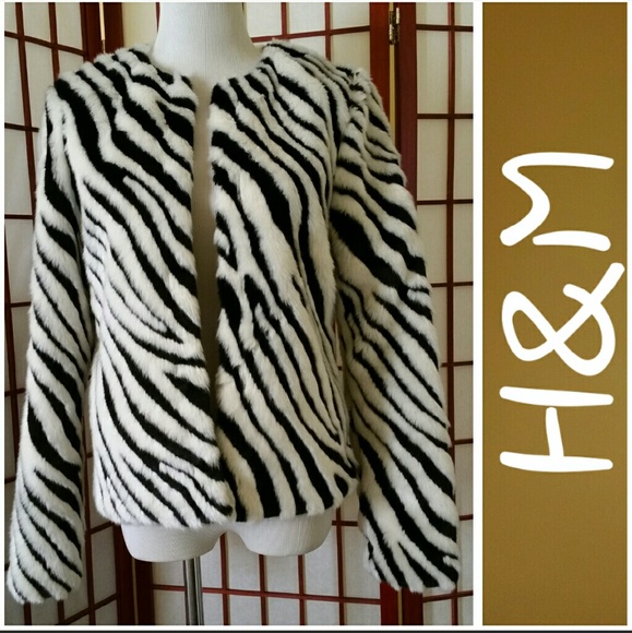 H&M Jackets & Blazers - NWOT Zebra Coat!