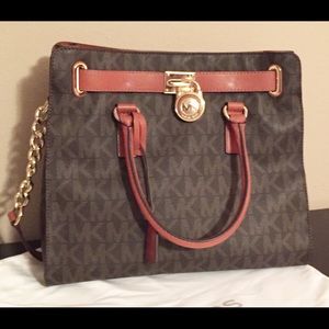 Michael Kors Hamilton North South Logo Tote