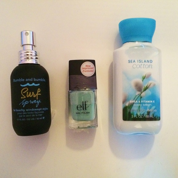 Bumble and bumble hair spray, nail polish and ring