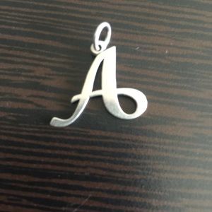James Avery "A" Sterling Silver Charm