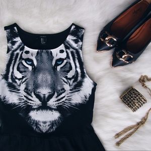 Forever 21 Black Leopard Dress