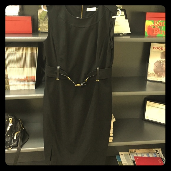 Black Calvin Klein dress.