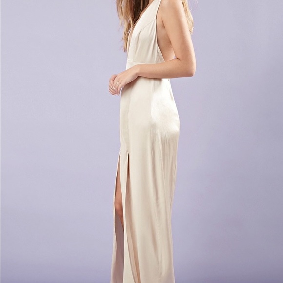 TODAY ONLY‼️🆕 Double Slit Satin Maxi Dress - Picture 2 of 4