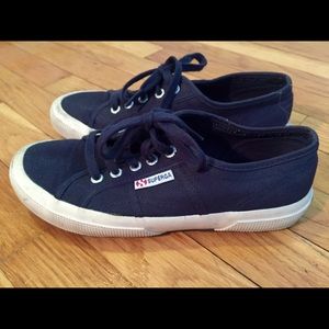 Superga navy blue canvas sneakers