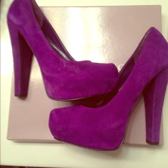 purple heels size 12