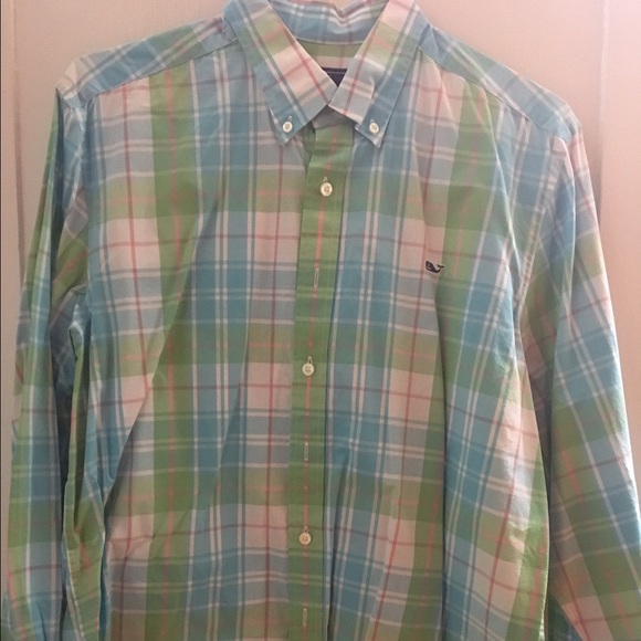 Vineyard Vine Slim Fit Whale Shirt Large