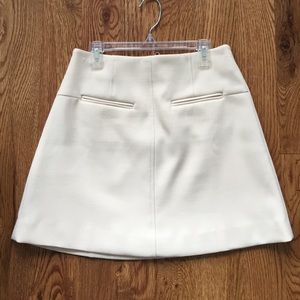 Cream A-line mini skirt