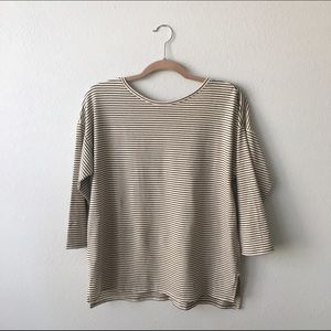 STRIPED LOW BACK TEE