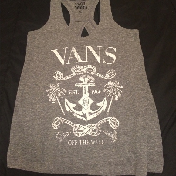 Vans tank top with slit on back