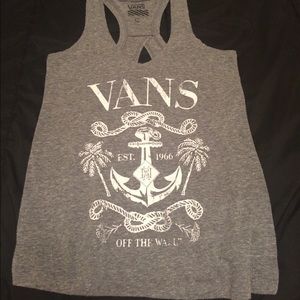 Vans tank top with slit on back
