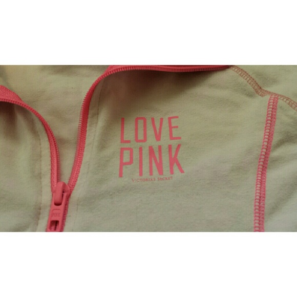 Light Baby Pink LOVE PINK Pullover Halfzip