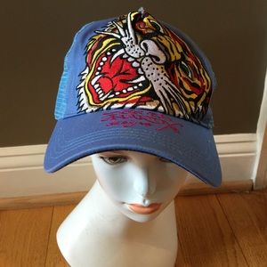 DON ED HARDY TIGER HAT BASEBALL TRUCKER HAT
