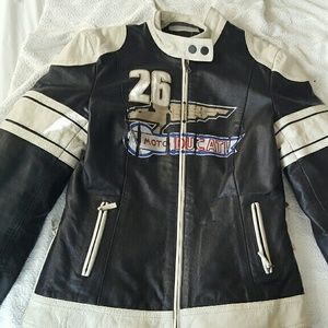Real leather Ducati racing jacket