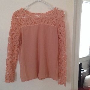 Pink lace top