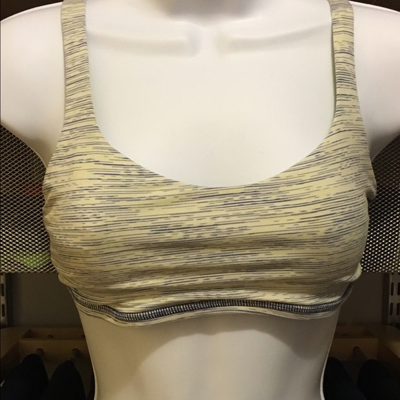 Blue and yellow bra top