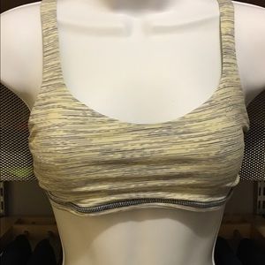 Blue and yellow bra top