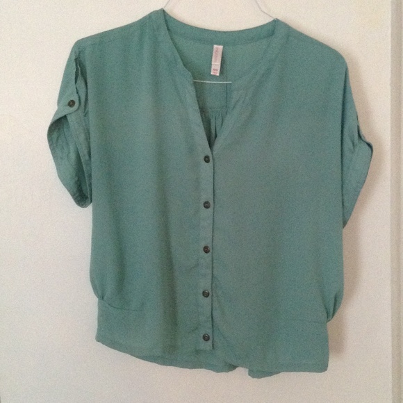 Blue/green medium Target blouse