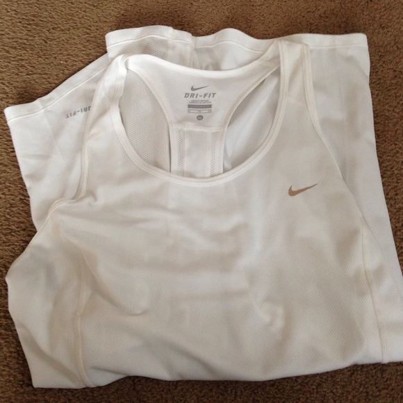 White nike tank top! Nike dri-fit