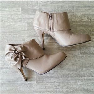 Taupe Bootie Heels