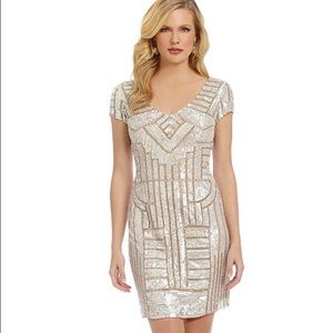Adrianna Papell Blush pink Sequin dress