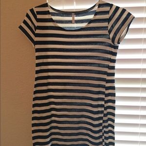 Nautical navy striped maternity shirt