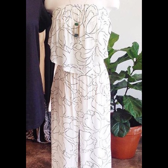 White printed jumpsuit