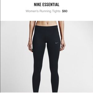 Black nike running leggings, never worn