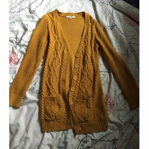 Mustard yellow long sweater