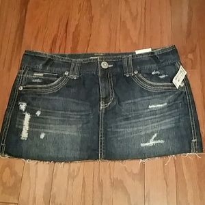 Aeropostale distressed denim skirt