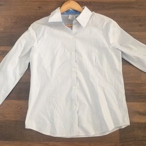 Sky Blue Pinstripe Button Up Shirt