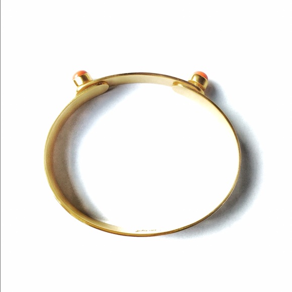 Super classic gold and semi precious stone bangle - Picture 3 of 4