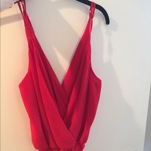 Red Wrap Body Suit