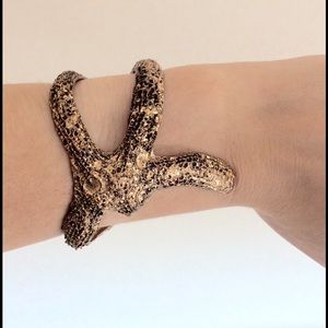 One of a kind antique starfish cuff