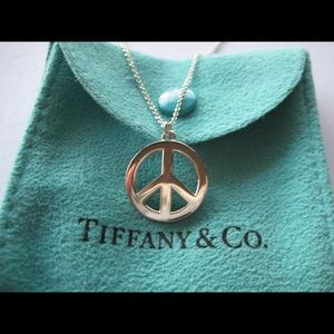 Tiffany & Co. Peace Sign Necklace- 16"