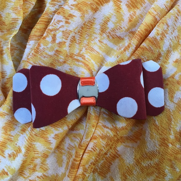 SALE Handmade bow hair clip, rust red