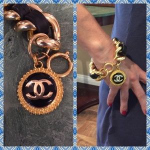 Authentic Chanel button repurposed bracelet