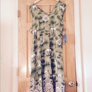 Robe D'été Jane Ashley Sans Manches - M - Rayonne - Imprimé Noir Et Blanc