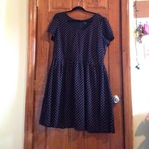 Adorable black and pink polka dot dress
